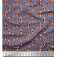 thumbnail image 1 of Soimoi Cotton Duck Fabric Hat & Dachshund Dog Decor Fabric Printed Yard 42 Inch Wide, 1 of 1