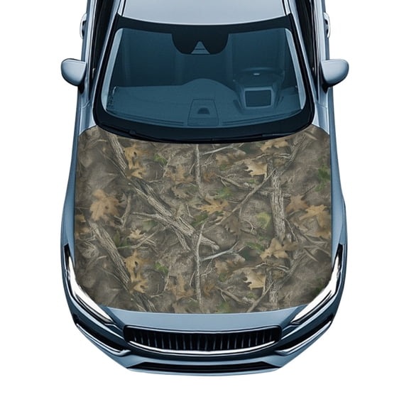 Tutolipy Elastic Fabric Engine Bonnet Protector for Pickup Trucks Car, Elastic Edges Car Hood Cover, Decorate Camouflage Dinosaur Car Hood Cover Protector