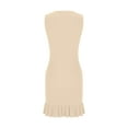 thumbnail image 5 of ibuvkizy Summer Dresses for Women Plus Size,Women's Sexy Slimming Sleeveless A-line Ruffled Knit Dress Round Neck Knee Length Dress,Holiday Party Beach Dress,Gifts for Women, 5 of 5