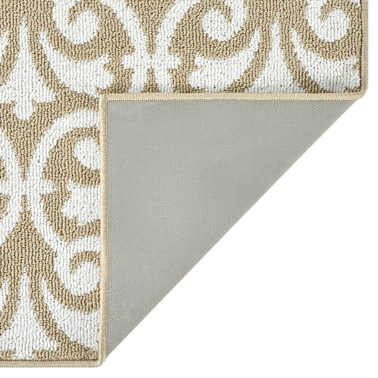 Modern Bathroom Carpet Runner Rugs, Classic Simplicity Printed