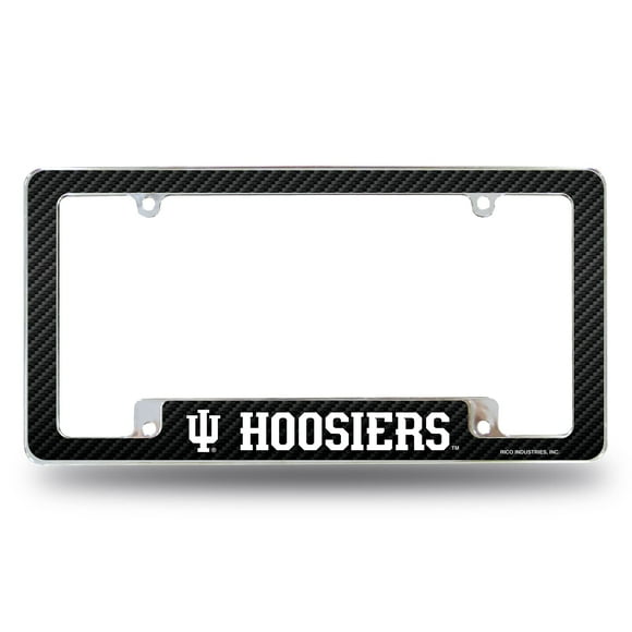 Rico Industries NcAA Indiana Hoosiers Multi champ 12 x 6 chrome All Over Automotive License Plate Frame for carTruckSUV