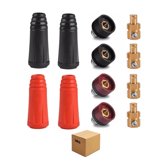 Bornes 1/2 Para Soldadora Inversora Conector Rápido 315 amper Lab.G Rojo, Negro