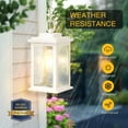 thumbnail image 6 of VIANIS White Outdoor Pendant Light, Farmhouse Hanging Light Fixtures Ceiling Mount Porch Light, Anti-Rust Aluminum Frame with Temperate Ripple Glass, Hanging Lights for Outside Patio for Gazebo, 6 of 7