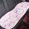 thumbnail image 3 of Car Cushion Set Ice Silk Cartoon Cute Rabbit Print Breathable Anti-skid Backstest Front And Rear Seat Cushion For Car Seat, 3 of 7