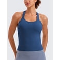thumbnail image 2 of Top Deportivo CRZ YOGA Sin Costuras con Sostén Acolchado Azul Marino M, 2 of 5