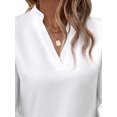 thumbnail image 3 of Gvmfive Women Casual Long Sleeve Lace V Neck Tops, 3 of 4