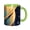 Green, variant on Orange Cat Astronaut Coffee Mug Fun Custom Ceramic Mugs 11oz Red