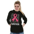 thumbnail image 3 of Survivor Breast Cancer Pink Ribbon Women's Long Sleeve T Shirt Brisco Brands M, 3 of 6