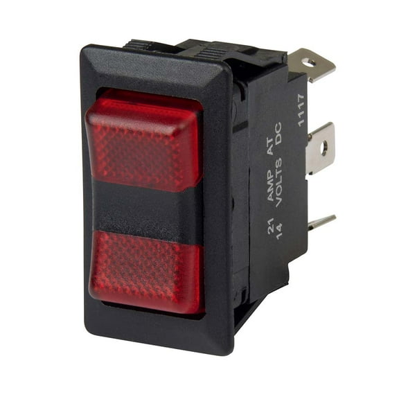 BEP SPDT Rocker Switch - 2-LEDs - 12V/24V - ON/OFF/ON | Bundle of 10