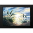 thumbnail image 2 of Tre Sorelle Studios 14x11 Black Modern Framed Museum Art Print Titled - Coastal Sunrise Oil Painting landscape, 2 of 5