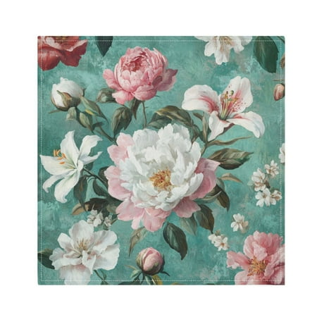 

WOBOGO Rococo Florals Cloth Napkins 1 Piece Soft Elegant Touch Durable Absorbent Quick Drying for Elegant Dining