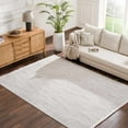 thumbnail image 2 of BoutiqueRugs Gowan Modern Solid Colour Small Area Rug - Minimalist Contemporary Carpet for Entryway, Living Room, Bedroom, Dining Room - Cream, Beige, Gray - 2' x 2'11", 2 of 16
