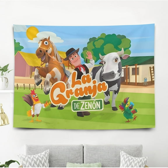 Tapestry PosterLa Granja De Zenon Wall Hanging Art Decor for Living Room Bedroom Dorm Birthday Gift for Kids 60 x 40 inch