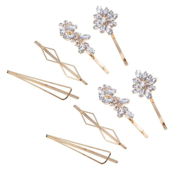 MERRYHAPY 8 Pieces Rhinestone Hair Clips Shiny Wedding Accessories for Girls and Women
