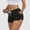 Black, variant on Mini Womens Shorts Drawstring Hotpants Plus Size Solid Pink Lightweight Ladies Shorts with Pockets