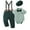 Dark Green, variant on CARETOO Boy Clothes Newborn Formal Outfit Shirt Bowtie Suspender Pants Hat Cotton Fabric 4pcs Set