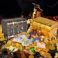 thumbnail image 3 of Plastic Pirate Treasure Box Jewelry Storage Box Organizer Makeup Gift Box Candy Box, 3 of 5