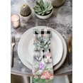thumbnail image 2 of Easter Cloth Napkins Set of 6 Reusable Dinner Napkins, Spring Rabbit Flowers Colorful Eggs Black Lattice Cocktail Napkin Washable Table Napkins for Wedding/Holiday Party/Baby Shower 20"x20", 2 of 7