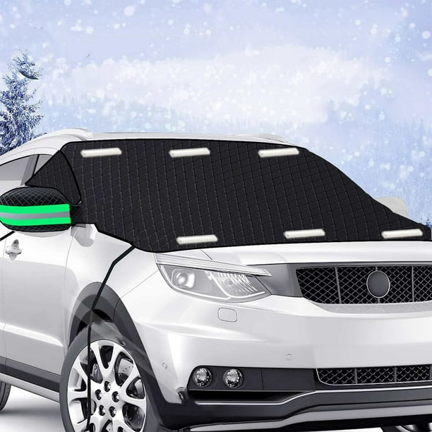 Protector universal para parabrisas de coche | Protector de nieve para ventanas delanteras para todo tipo de clima y resistente al viento | Parasol y protección contra la nieve para vehículos | 104