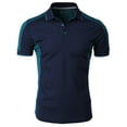 thumbnail image 3 of H2H Mens Cool Dry Compression Short Sleeve Polo T-Shirts NAVY US S/Asia M (CMTTS267), 3 of 6