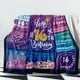 thumbnail image 2 of LHSHID 18th Birthday Gifts for Girls Birthday Decor Purple 350gsm Plush Throw Blanket for 18 Year Old 18th Birthday Decorations for Daughter Bestie Sister BFF, 2 of 6