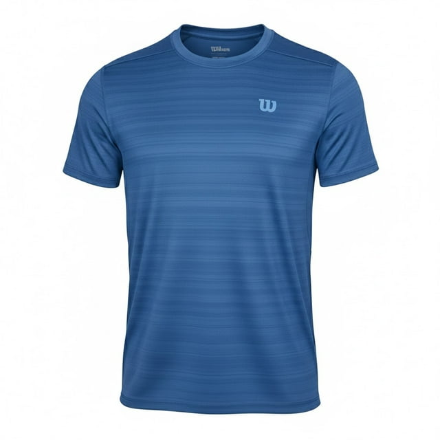 Playera Deportiva Wilson para Hombre Dual Running Manga Corta Color Azul Talla CH