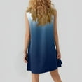 thumbnail image 6 of LISTHA Casual Sundresses for Women A-Line Sleeveless Crew Neck Tie Dye Mini Dresses Short Vacation Ruffle Casual Tank Dress Dark Blue 2XL, 6 of 6
