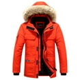 thumbnail image 4 of Male Winter Warm Casual Padded Jacket Thickened Mid Length Pocket Design Hooded Collar Padded Jacket, 4 of 5