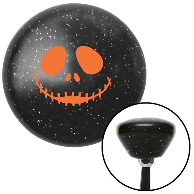 Bouton de Changement de Vitesse en Flocon de Métal Rétro Noir avec Insert M16 x 1.5