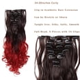thumbnail image 4 of MY-LADY 8PCS Synthetic Clip in Hair Extensions Double Weft Full Head HairPiece Long Wavy Curly Natural Black Brown Blonde, 4 of 8