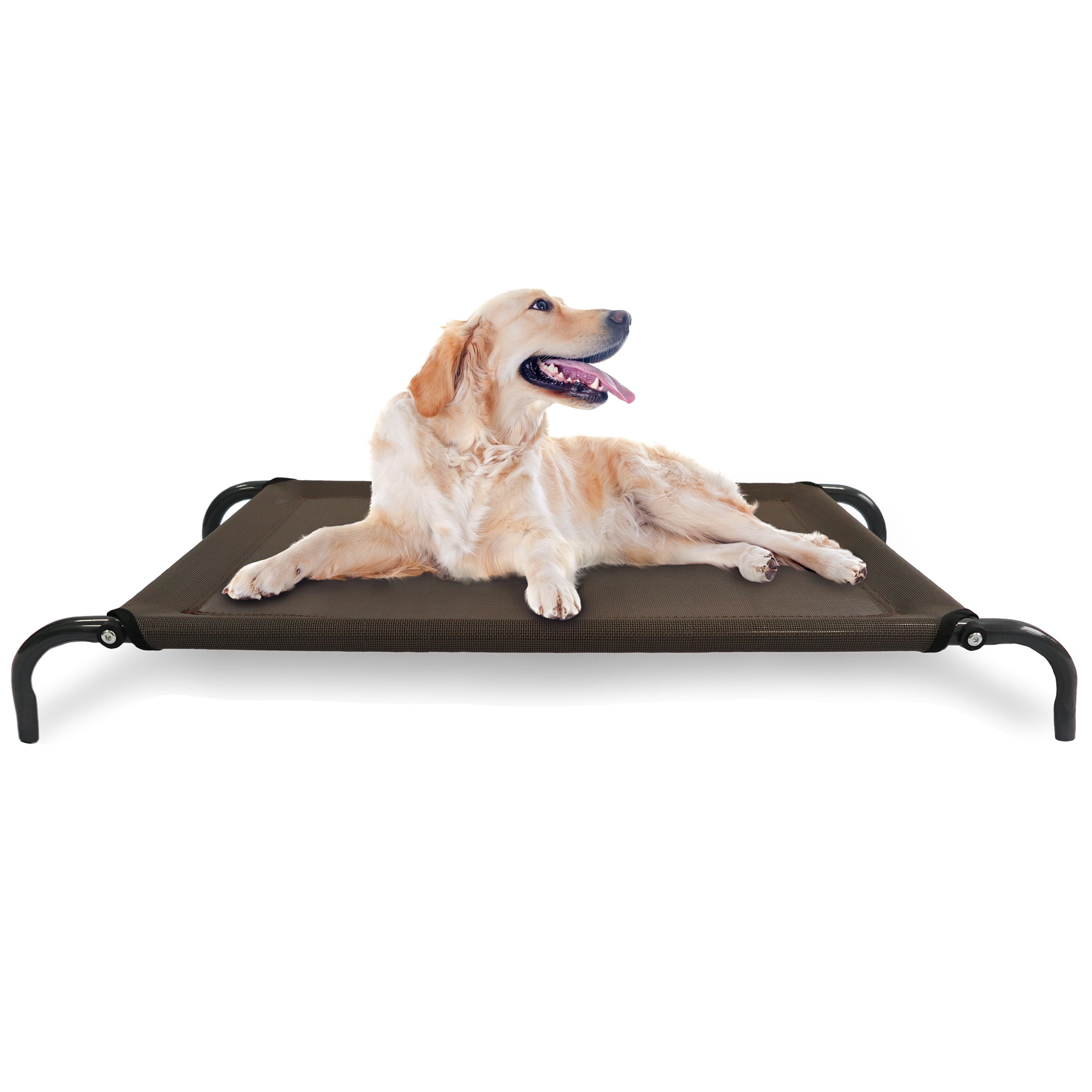 FurHaven Pet Cot Bed Elevated Cot Pet Bed for Dogs & Cats, Espresso