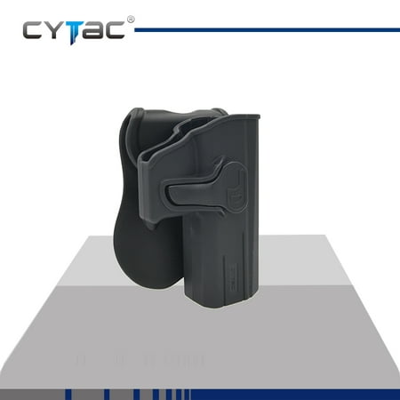 CYTAC CZ Paddle Holster with Trigger Release 360 degree Adjustable Cant, Polymer Holster Injection Molded for CZ P-07 / P-09 | OWB Carry, RH | 7 attachment