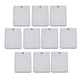 thumbnail image 1 of Etiquetas de estampación de acero inoxidable en blanco para colgantes, rectangulares (3 tamaños), 10 unidades, ideales para 20x30mm, 1 of 9