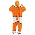 thumbnail image 5 of Clownfish Costume Adult Animal Onesie Pajamas Halloween Cosplay Hooded Homesuit Jumpsuit for Women Men, 5 of 6