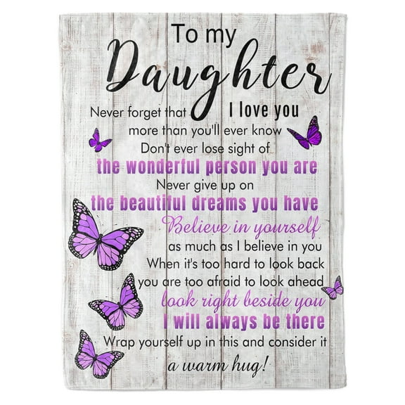 KAAYEE Gifts for My Daughter Blanket from Mom, Daughter Blankets, Gifts for Graduation, Christmas, 50*60 inch