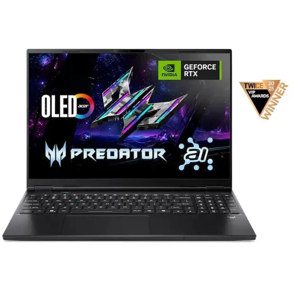 Acer - Predator Helios Neo 16S AI Gaming Laptop - 16" OLED 240Hz - Intel Core Ultra 9 - NVIDIA GeForce RTX 5060 – 16GB – 1TB - Obsidian Black