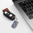 thumbnail image 6 of Goofa Flower Printed Rectangular Metal Keychain Bag Charm Floral Charm for Purse Keys Metal Keyring Gift for Women Accessories, 6 of 7