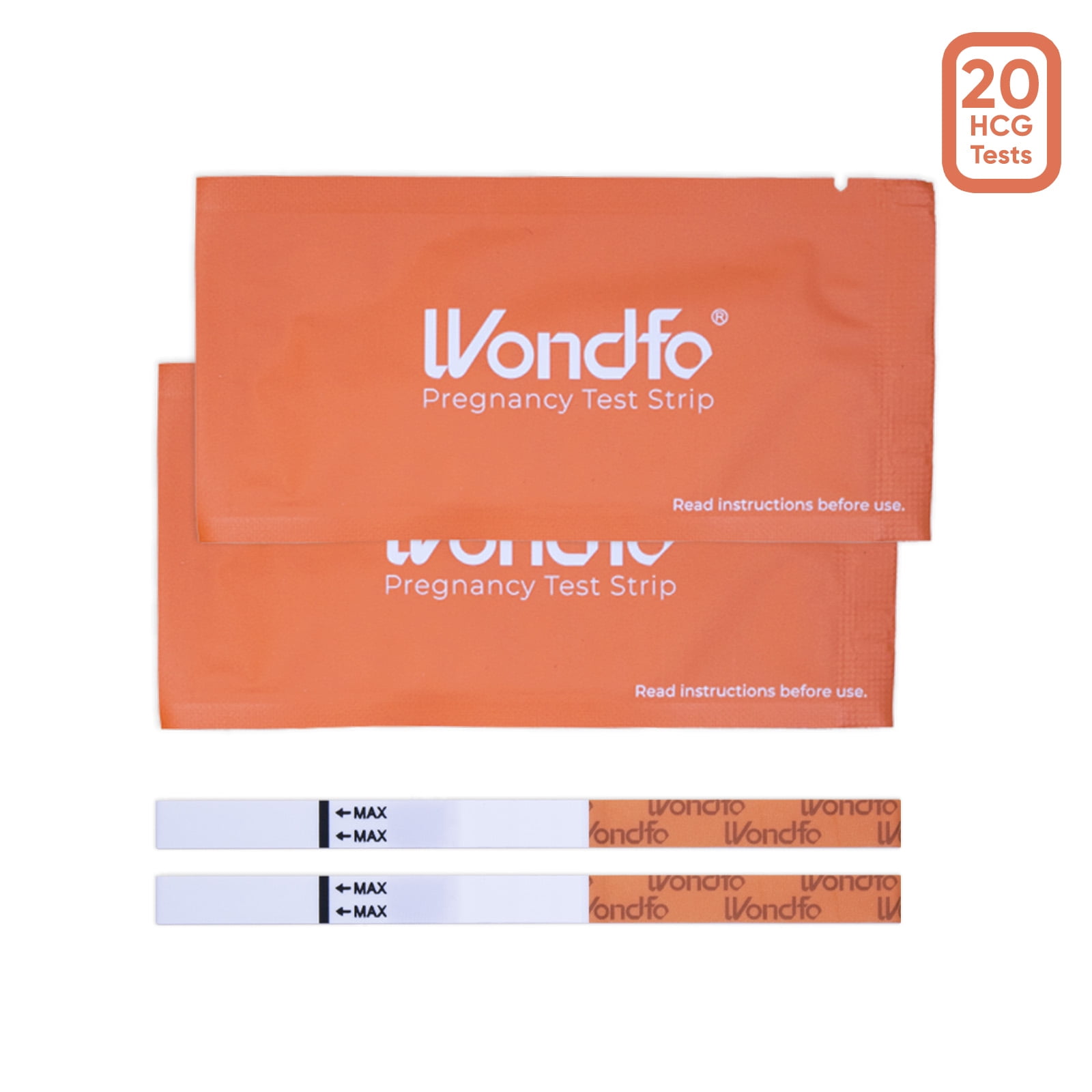 Wondfo Pregnancy Test Strips, 20Count Individually Wrapped Pregnancy