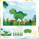 thumbnail image 3 of Juego de fiesta NEBURORA Pin The Tail on The Dinosaur Kids 3+, 3 of 6