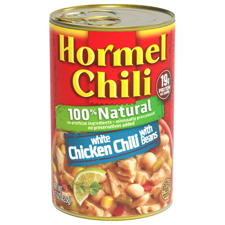 Hormel 100% Natural White Chicken Chili with Beans, 15 oz can