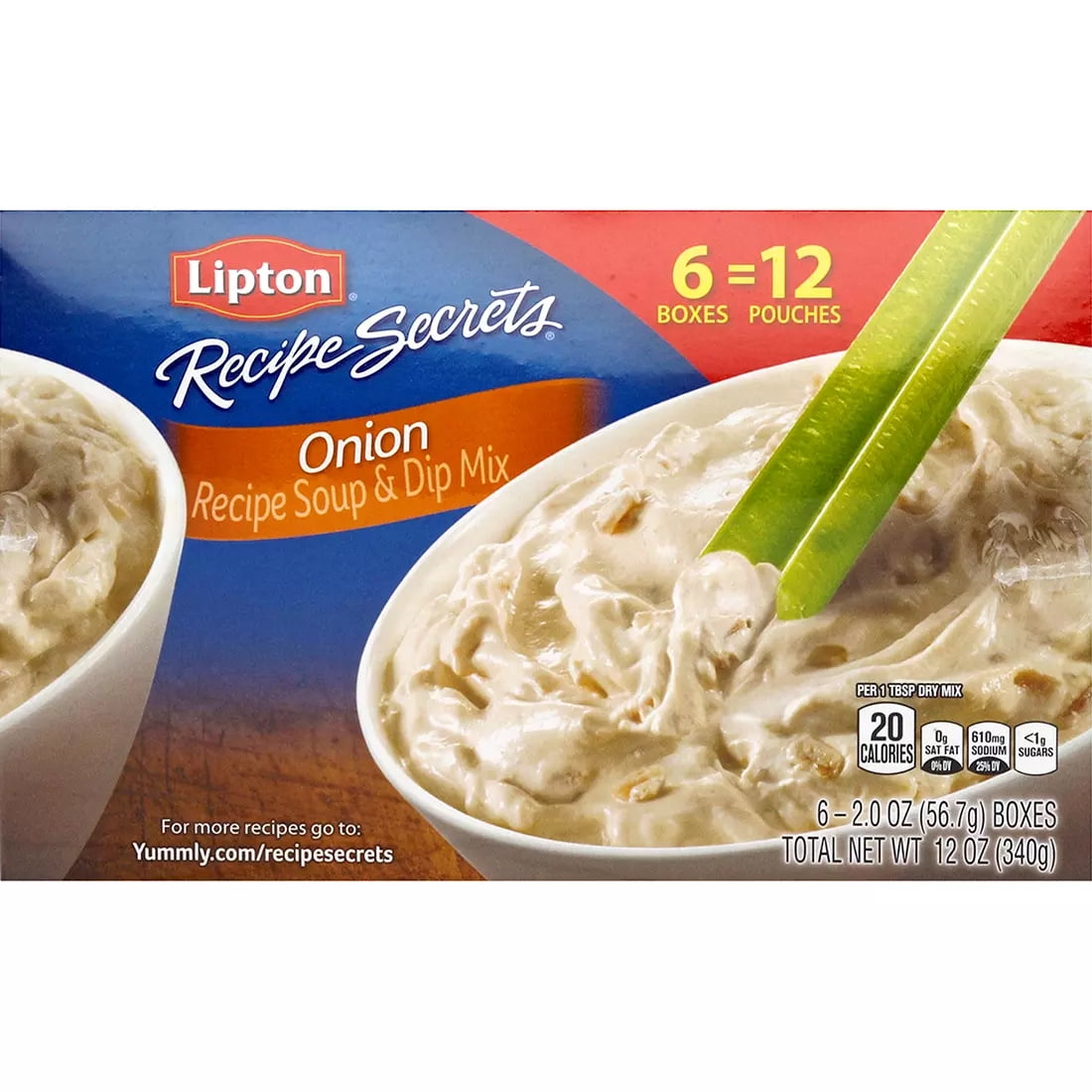 Lipton Recipe Secrets Onion, Recipe Soup & Dip Mix, Seasoning, 6 Pk, 2 oz