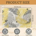 thumbnail image 2 of Yellow Gray Leaves Placemats Set of 6,Washable Heat Resistant 12×18 Inch Linen Table Mats Summer Floral Place Mats for Party Outdoor Dining Décor, 2 of 6
