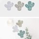 thumbnail image 2 of Posavasos de Cactus Meskcv para bebidas TPR antideslizantes hechos a mano verde azulado, 2 of 5
