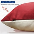 thumbnail image 2 of Decorative Throw Pillow Covers 20x20 Inch Wine Red Pillow Covers for Couch Sofa Living Room Bedroom,Farmhouse Outdoor Throw Pillow Cover,Modern Geometric Linen Square Throw Pillow Case Set of 4, 2 of 6