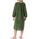 thumbnail image 3 of INSPIRE CHIC Camisón de Mujer de Manga Larga Ropa de Dormir Cuello Redondo con Corbata y Bolsillo Camisón Verde, 3 of 5