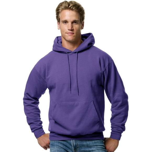 Hanes Mens ComfortBlend EcoSmart Pullover Hoodie Sweatshirt, S, Purple