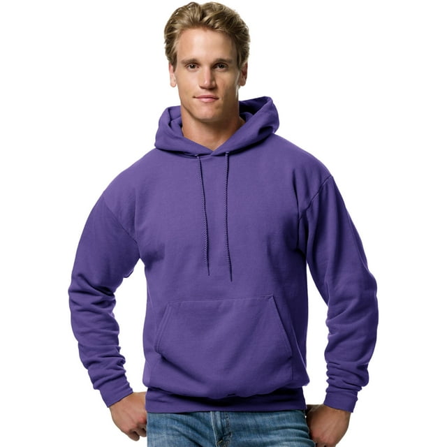 Hanes pour Hommes ComfortBlend EcoSmart Chandail à Capuchon en Molleton, S, Violet