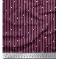 thumbnail image 1 of Soimoi Cotton Voile Fabric Stripe & Clock Hut Shirting Printed Craft Fabric by The Yard 56 Inch Wide, 1 of 1