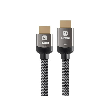 Monoprice Hdmi Cables - Monoprice Luxe Series Active High Speed HDMI Cable, 4K @ 24Hz, 10.2Gbps, 24AWG, YUV 4:2:0, CL3, 60ft, Gray