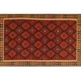 thumbnail image 1 of Ahgly Company Machine Washable Indoor Rectangle Contemporary Saddle Brown Area Rugs, 3' x 5', 1 of 7